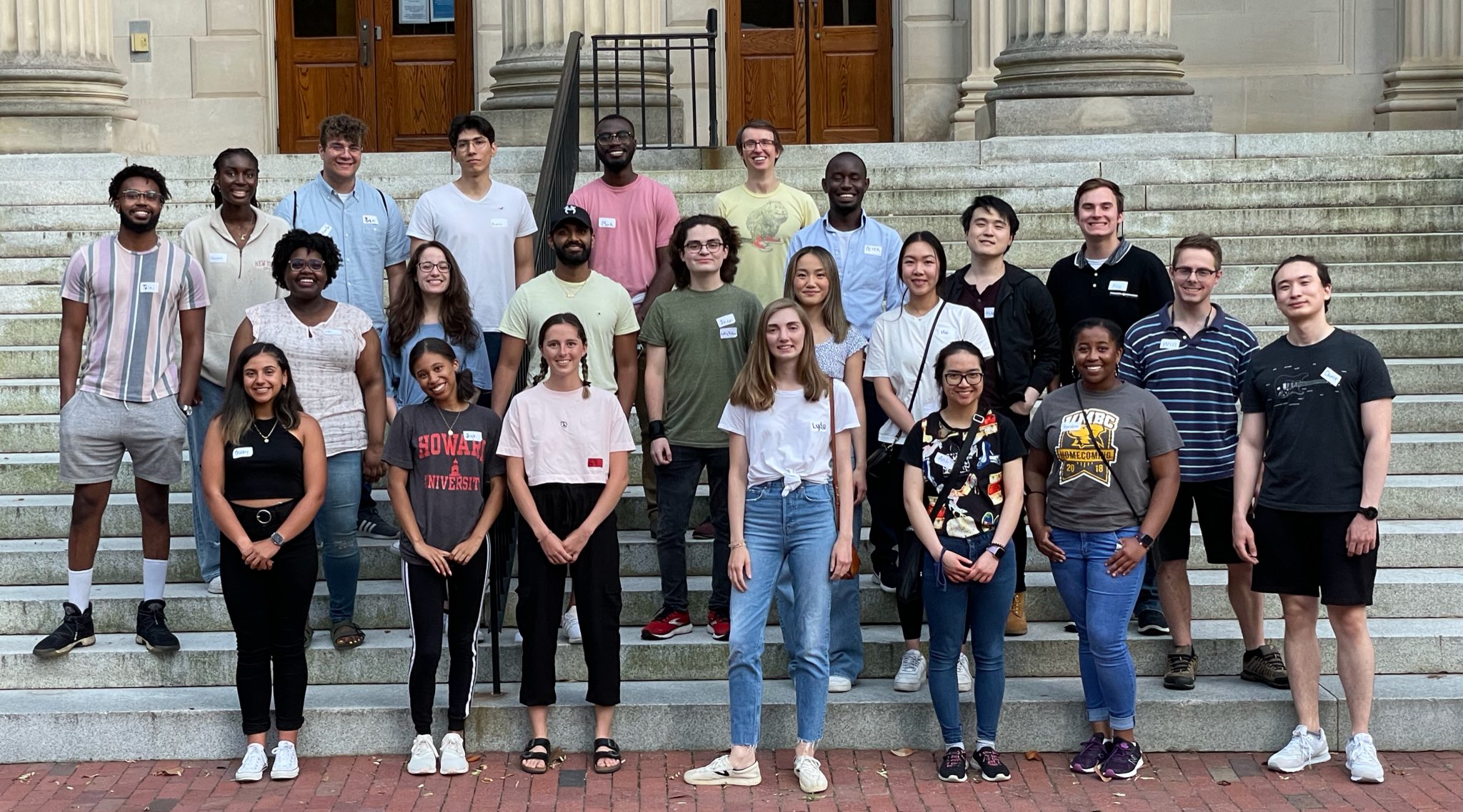 A group photo with Rosetta Interns from around the US. June 2021, Chapel Hill, NC