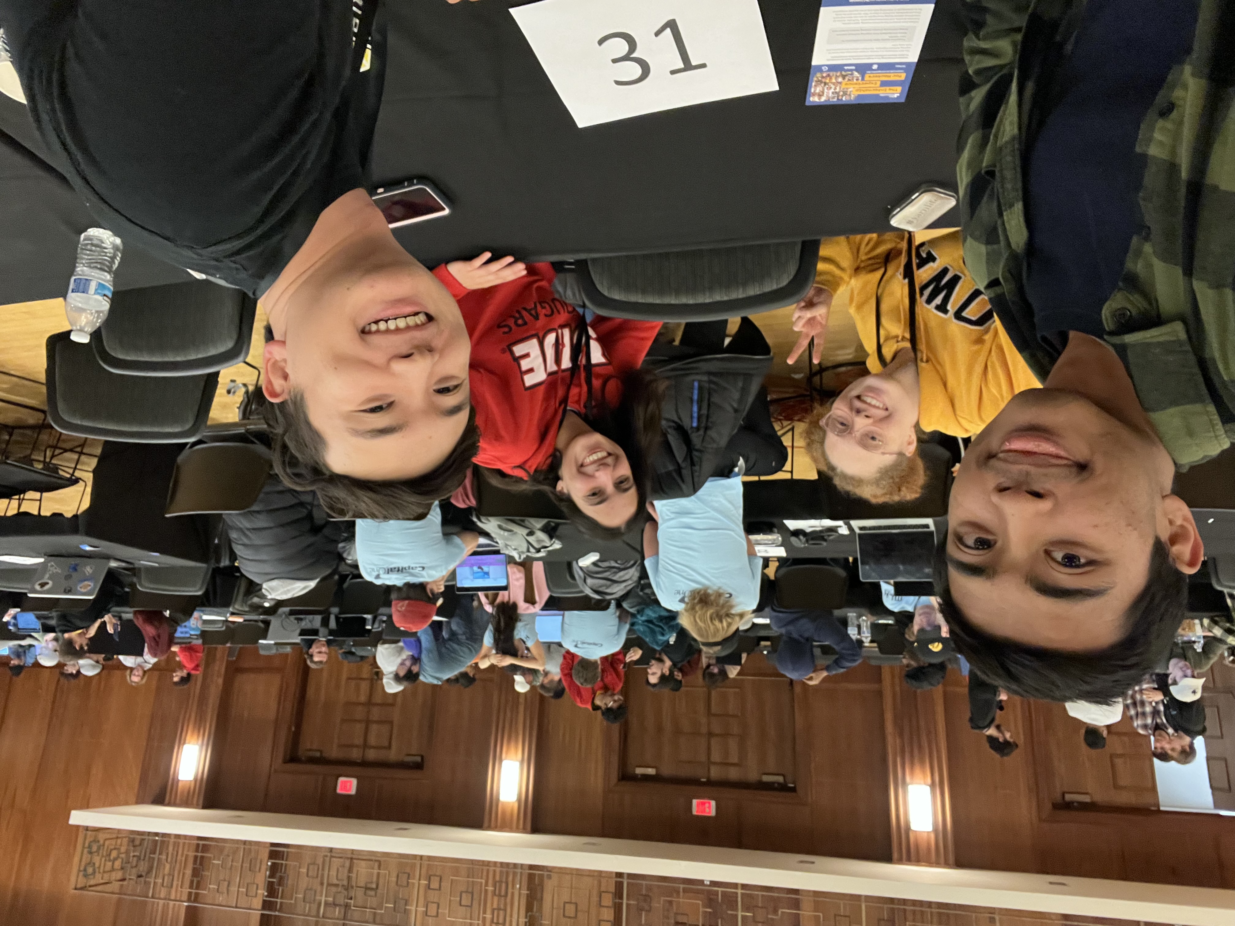 The four of us at the University of Iowa Hackathon